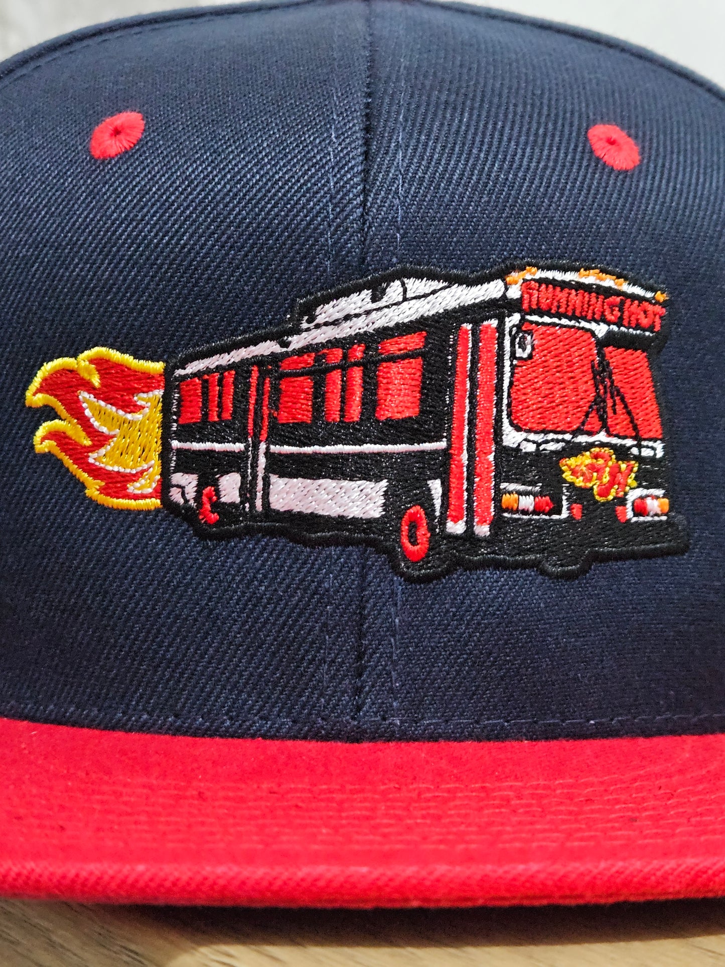 RH Red Bus "Extemely Hot" 6 Panel Snapback
