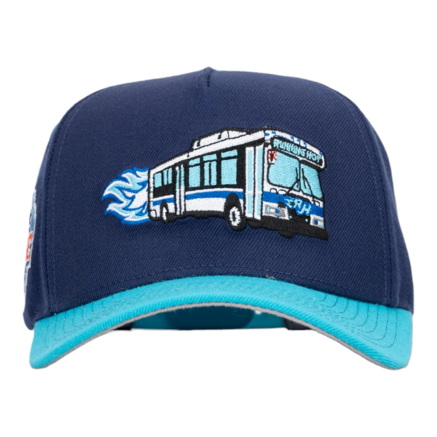 The Running Hot Blue Bus x Elite Transit 5 Panel Snapback