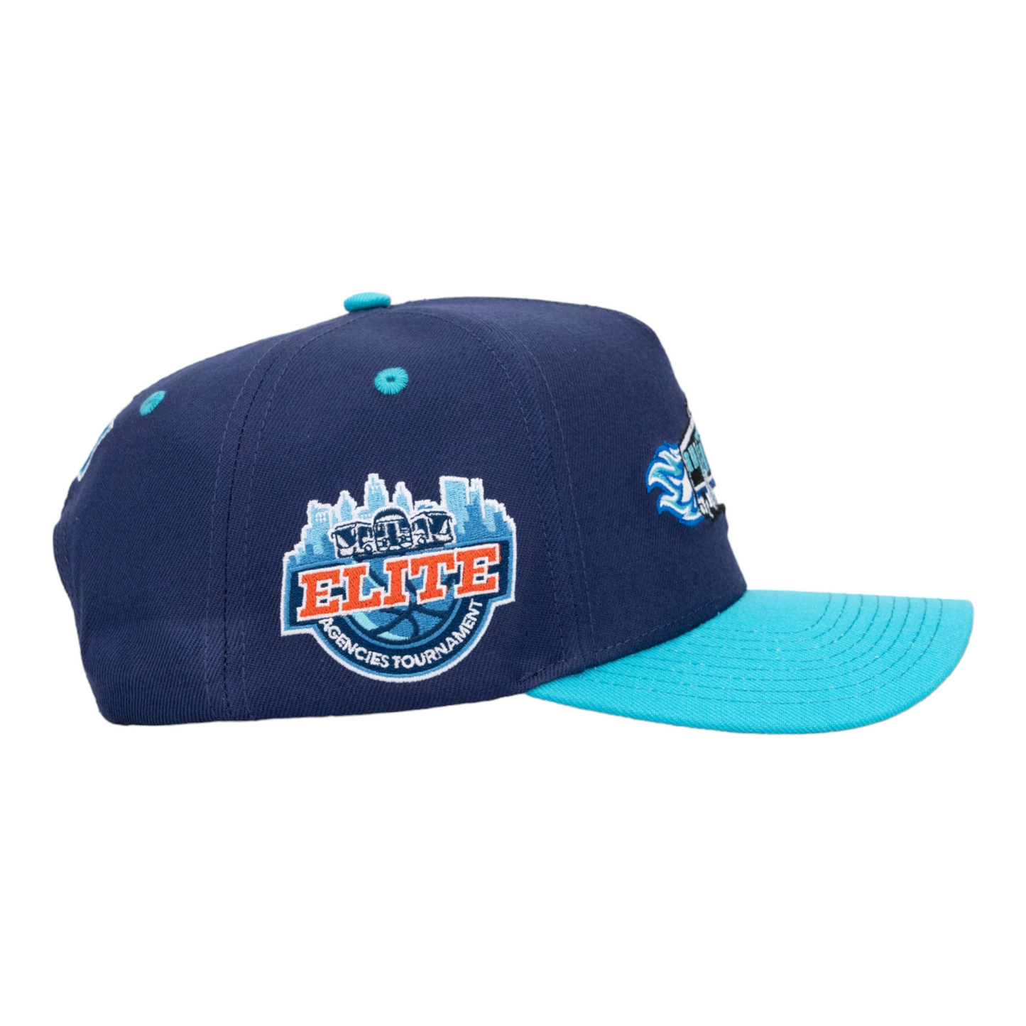 The Running Hot Blue Bus x Elite Transit 5 Panel Snapback