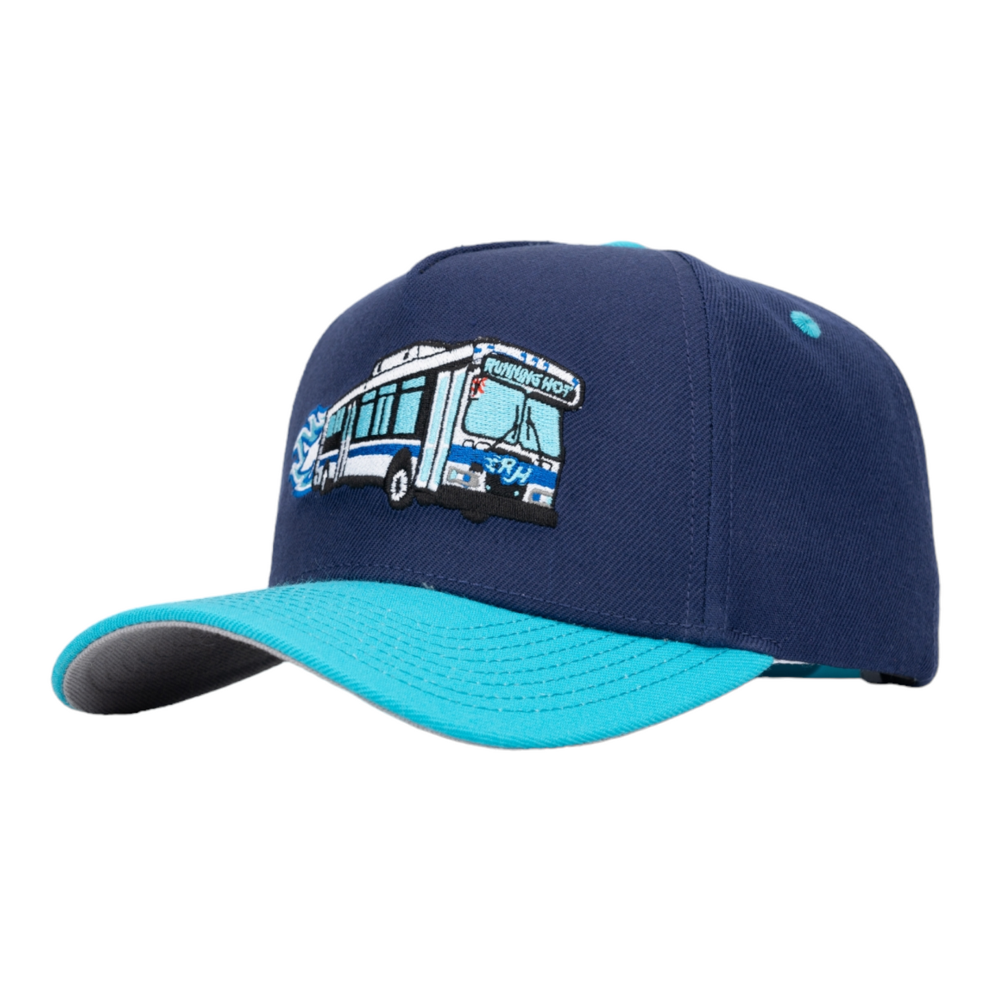 The Running Hot Blue Bus x Elite Transit 5 Panel Snapback