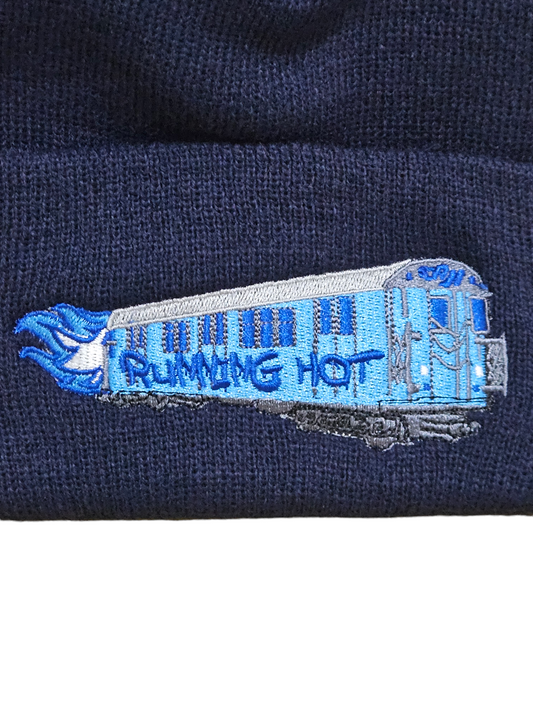 The Running Hot "Blue Bird" Train Beanie Knit Cap