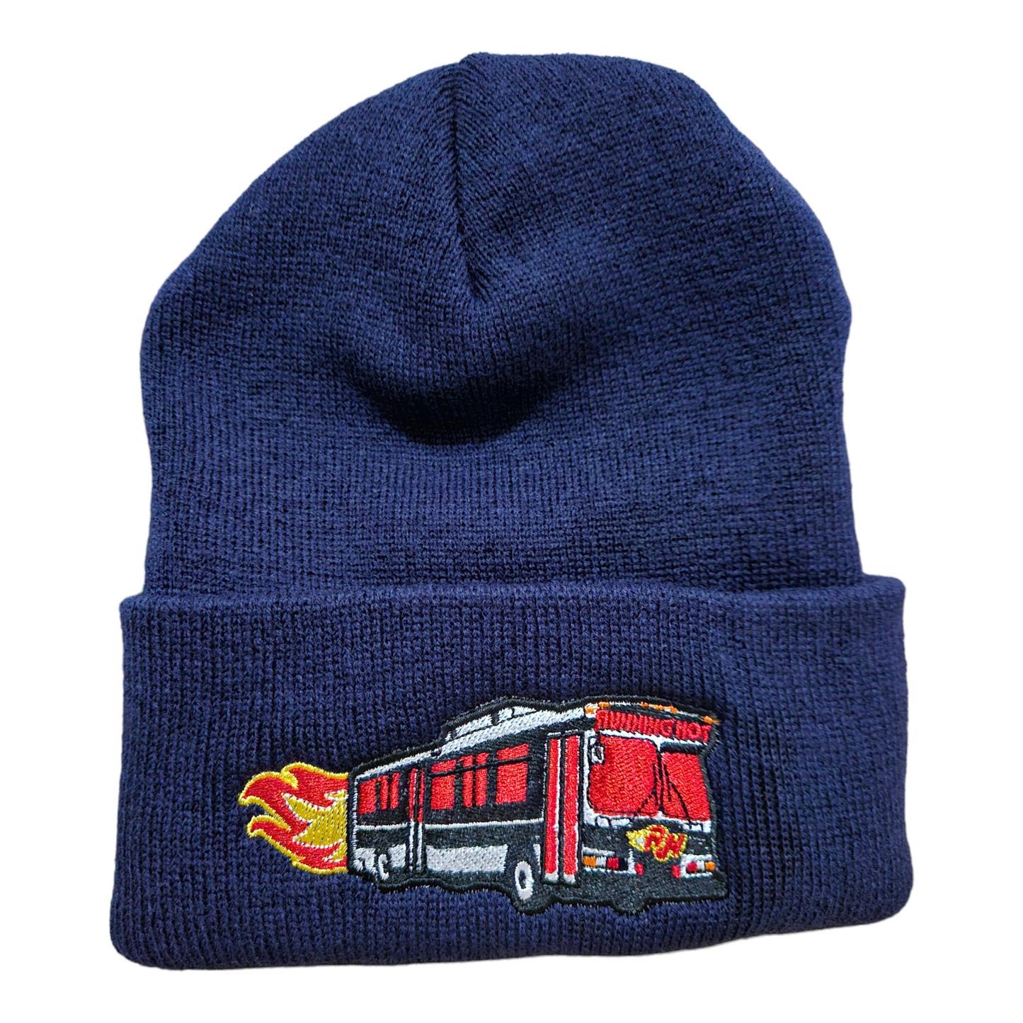 The Running Hot Red Bus Beanie Knit Cap