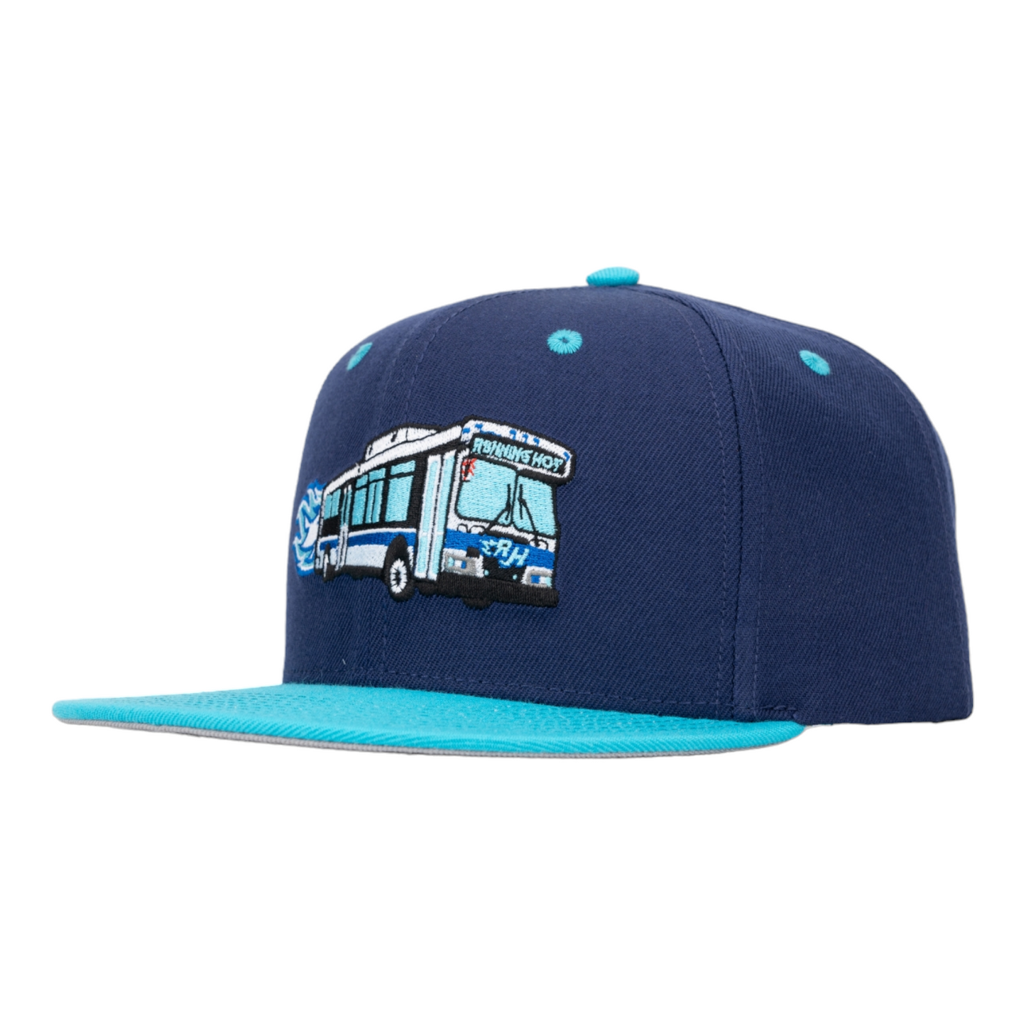 The Running Hot Blue Bus x Elite Transit 6 Panel Snapback