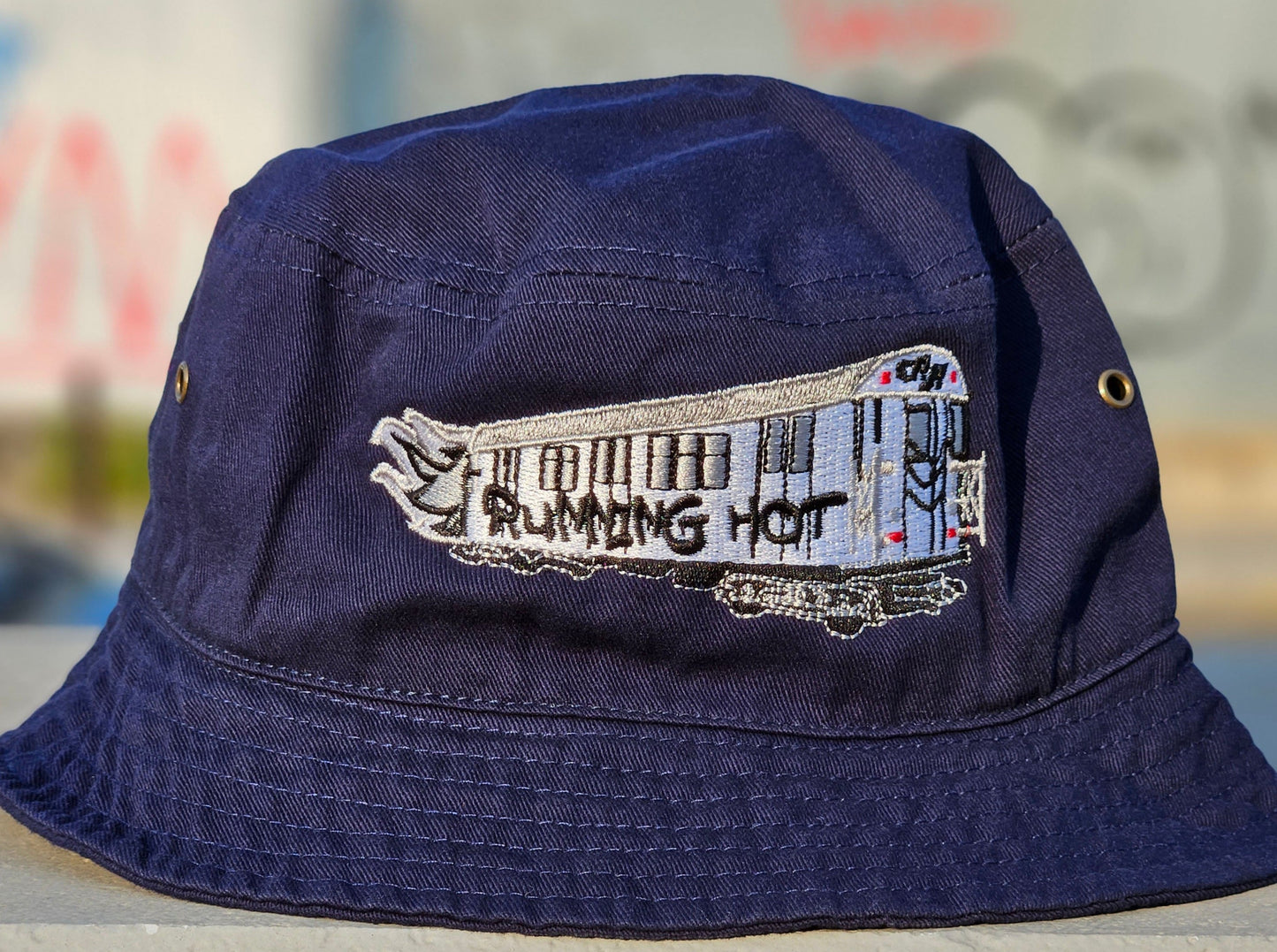The Runnning Hot "White Elephant" Train Bucket Hat