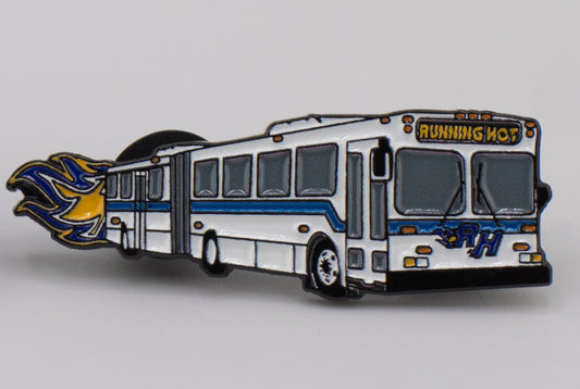 The Running Hot D60HF Artic Bus Lapel Pin
