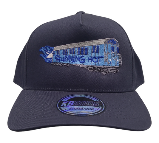 The Running Hot "Blue Bird" Train 5 Panel Snapback