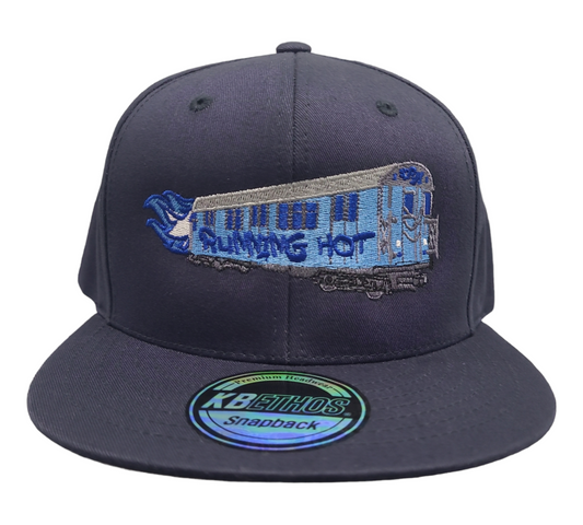 The Running Hot "Blue Bird" Train 6 Panel Snapback