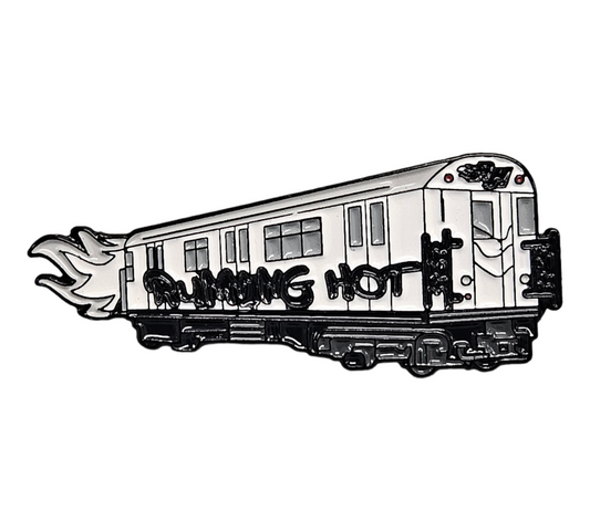 The Running Hot "WHITE Elephant" Train Pin