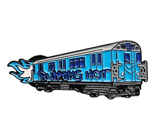 The Running Hot "BLUE BIRD" Train Pin